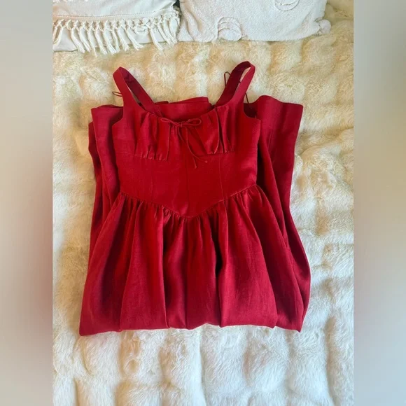 Reformation Red Midi Dress - Picture 14 of 15